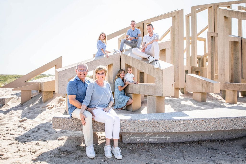 Familie fotoshoot op het strand Maasvlakte